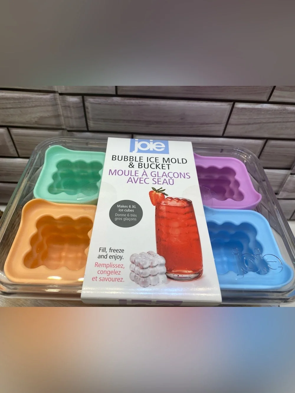 Joie ❤️ (6) XL BUBBLE ICE MOLD & BUCKET BPA FREE NWT